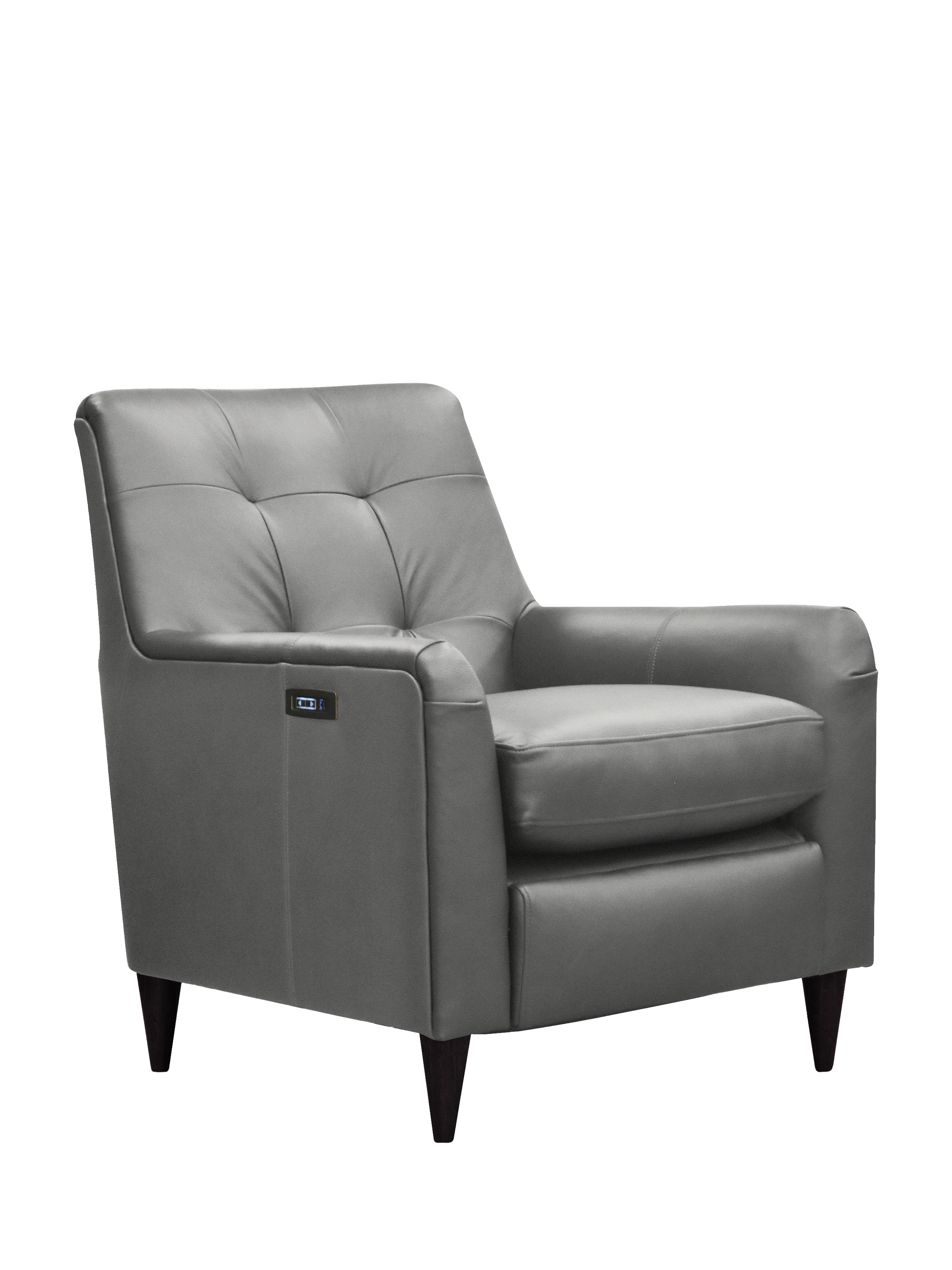 Mid-Century Range, Parker Knoll Mid-Century Power Recliner Leather Armchair, Madri Steel