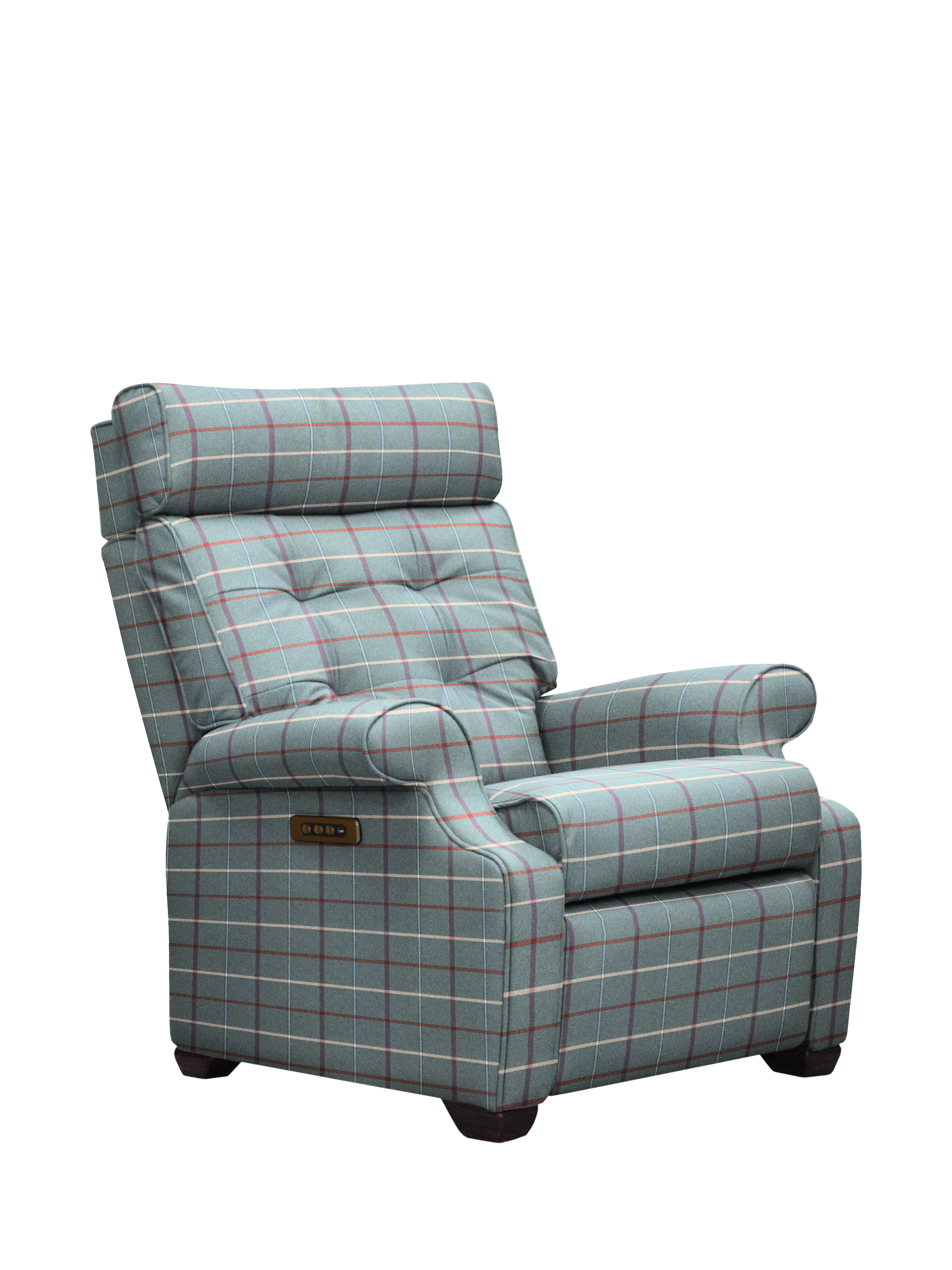 Norton Range, Parker Knoll Norton 150 Power Plus Recliner with Motorised Headrest, Berwick Check Teal