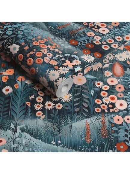 Graham & Brown Glenwhan Wildflower Spring Wallpaper - view 2, Midnight