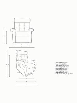 Parker Knoll Norton Rise and Recline Armchair - view 2, Country Deep Blue