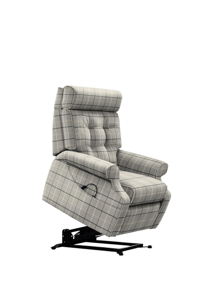 Parker Knoll Norton Rise and Recline Armchair, Berwich Check Grey