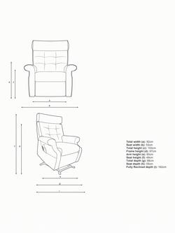 Parker Knoll Norton Rise and Recline Armchair - view 2, Contour Sunset