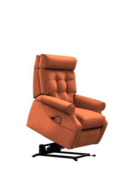 Parker Knoll Norton Rise and Recline Armchair, Easy Clean Plush Rust