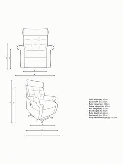 Parker Knoll Norton Rise and Recline Armchair - view 2, Plush Rust