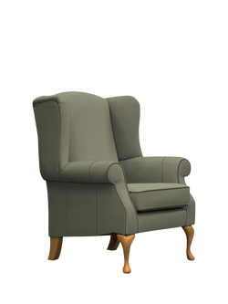 Parker Knoll Oberon Leather Armchair, Madri Olive Leather