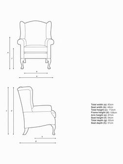 Parker Knoll Oberon Leather Armchair - view 2, Madri Olive Leather