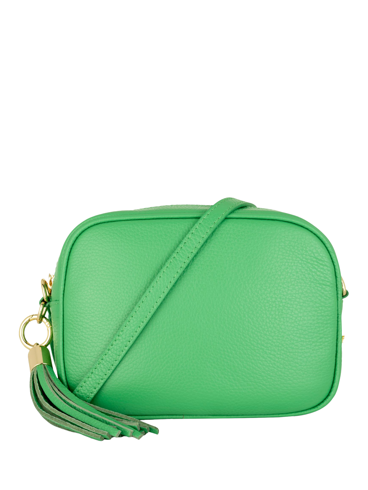 Product image 1 of 5, which shows Apatchy London Leather Crossbody Camera Bag, Bright Green