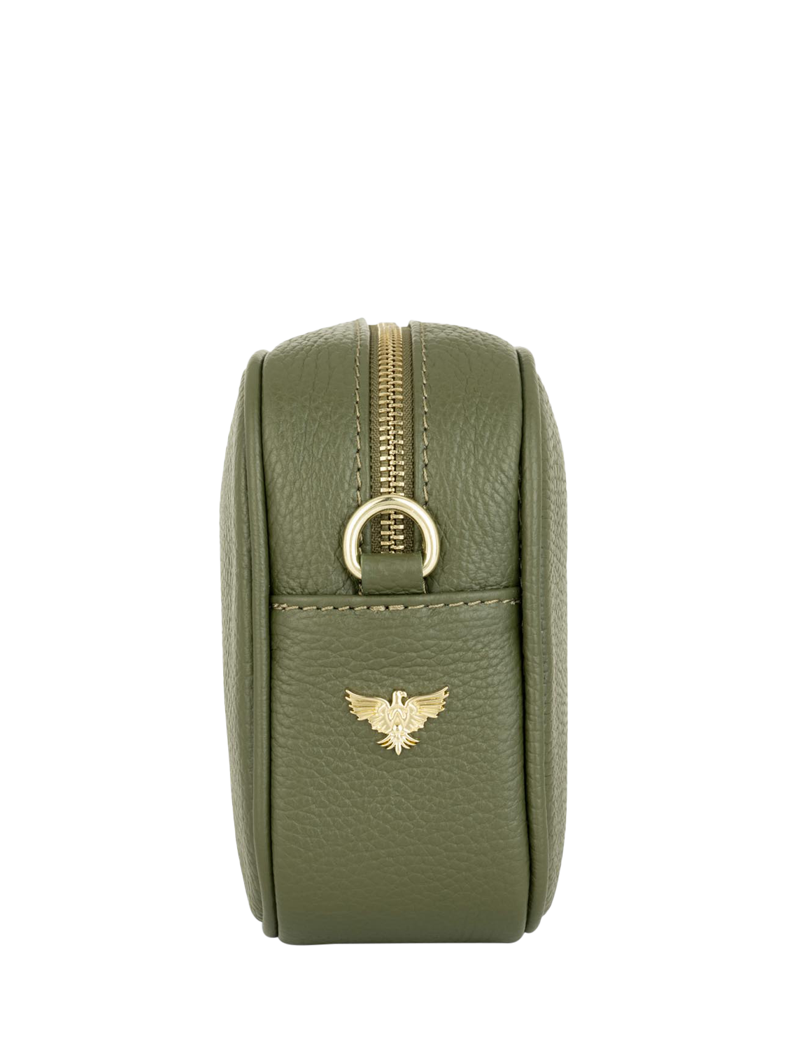 Product image 3 of 5, which shows Apatchy London Leather Crossbody Camera Bag, Olive Green