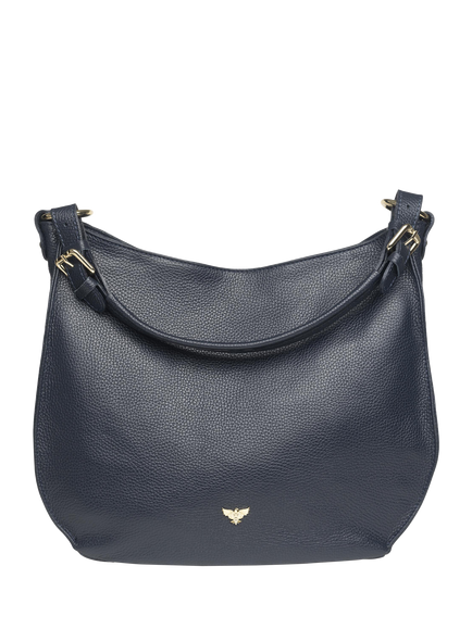 Apatchy London The Harriet Leather Hobo Bag, Navy