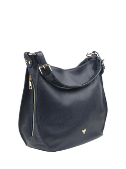 Apatchy London The Harriet Leather Hobo Bag - view 2, Navy