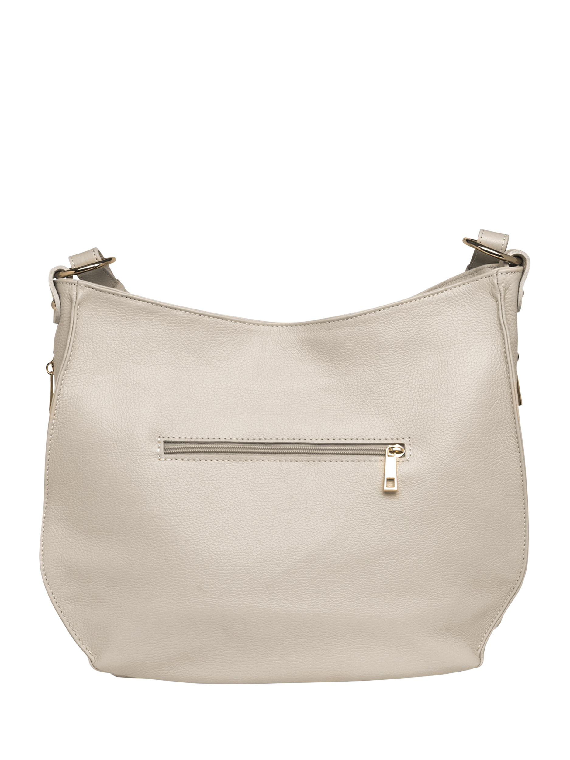 Product image 4 of 6, which shows Apatchy London The Harriet Leather Hobo Bag, Stone