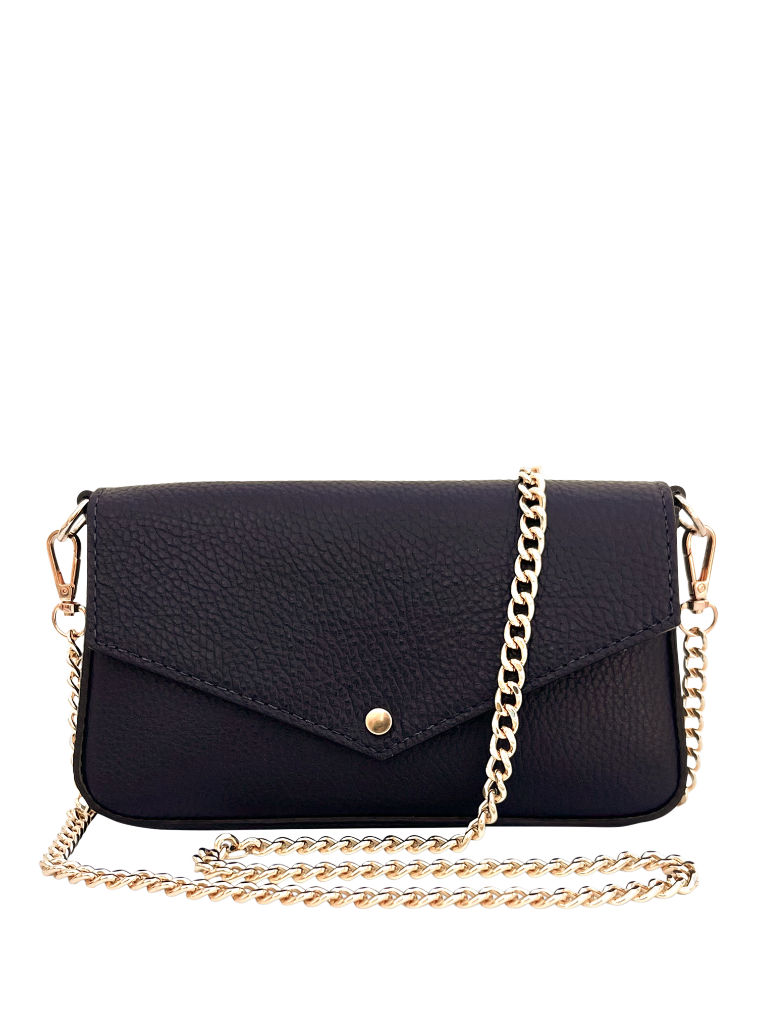Product image 2 of 6, which shows Apatchy London Munro Leather Shoulder Bag, Black