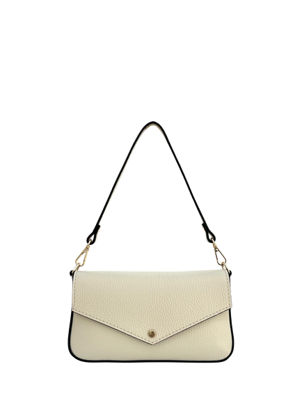 Apatchy London Munro Leather Shoulder Bag, Stone