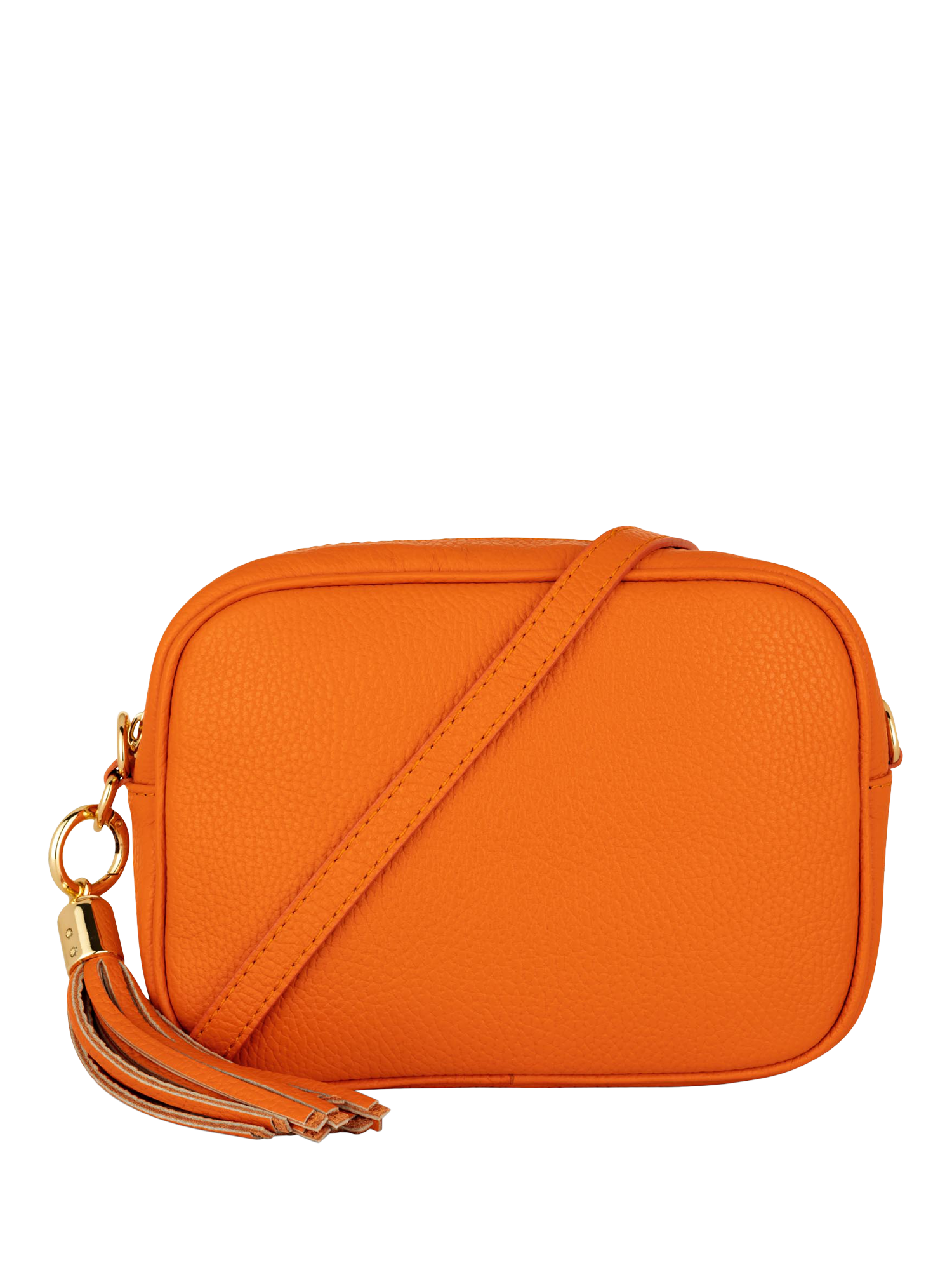 Product image 1 of 5, which shows Apatchy London Leather Crossbody Camera Bag, Orange