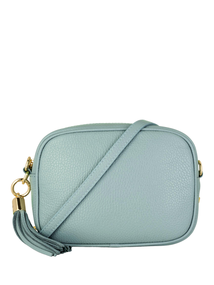 Apatchy London Leather Crossbody Camera Bag, Pale Blue