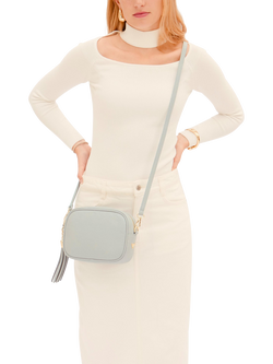 Apatchy London Leather Crossbody Camera Bag - view 2, Pale Blue