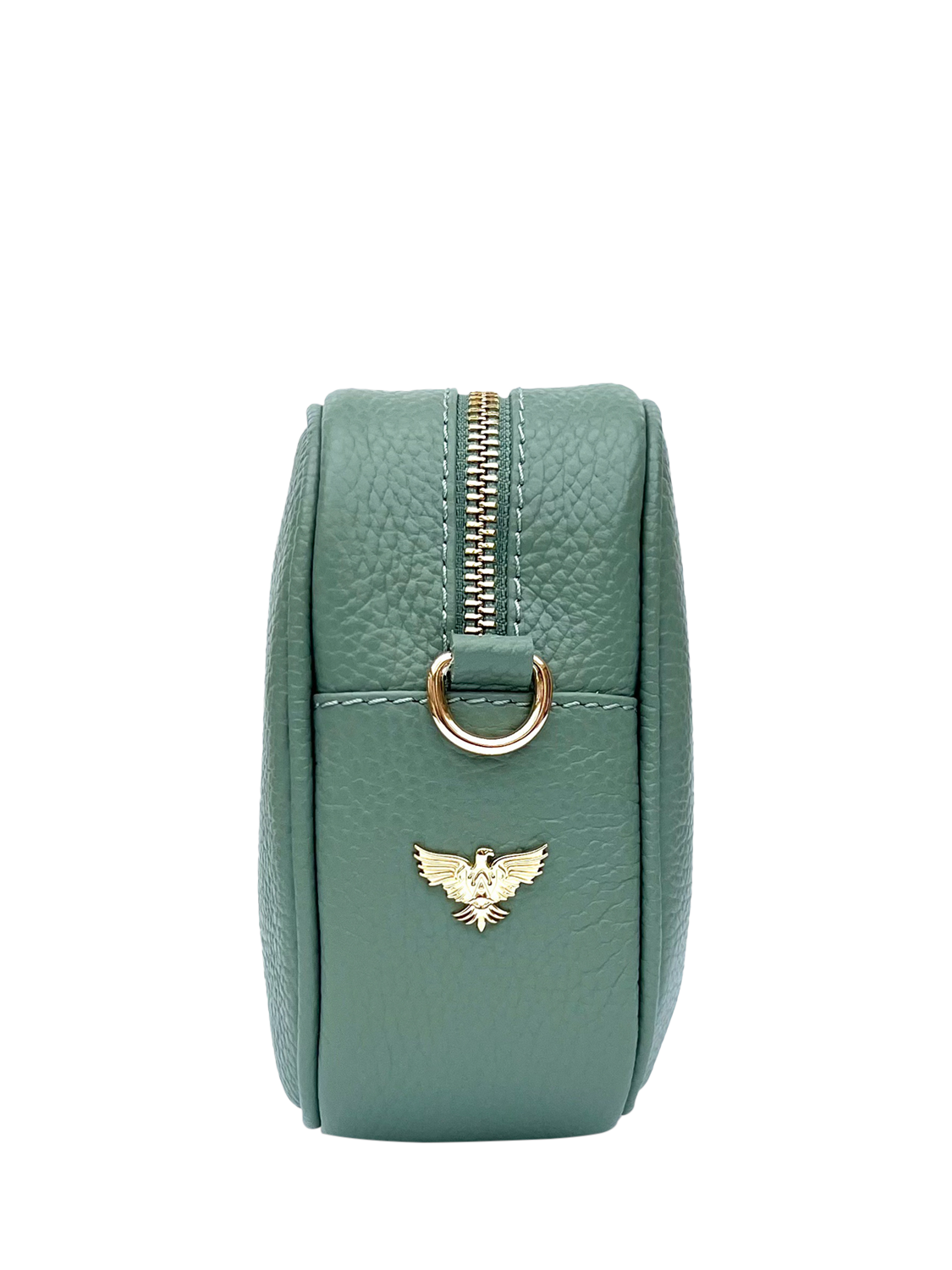 Product image 2 of 4, which shows Apatchy London Leather Crossbody Camera Bag, Pistachio
