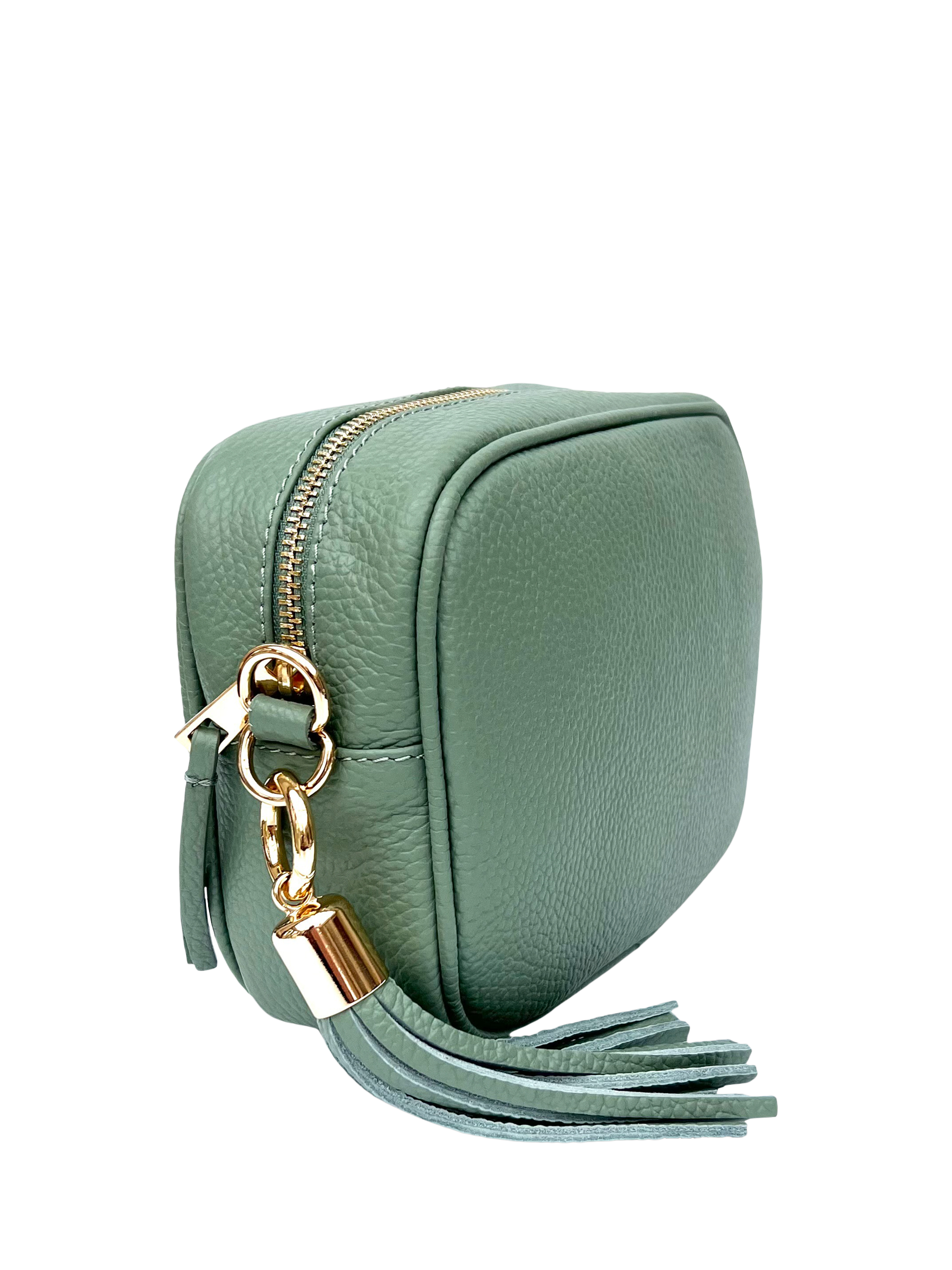Product image 4 of 4, which shows Apatchy London Leather Crossbody Camera Bag, Pistachio