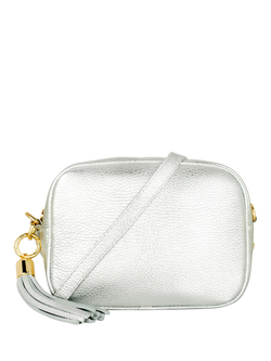 Apatchy London Leather Crossbody Camera Bag, Silver