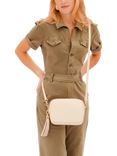 Apatchy London Leather Crossbody Camera Bag, Stone