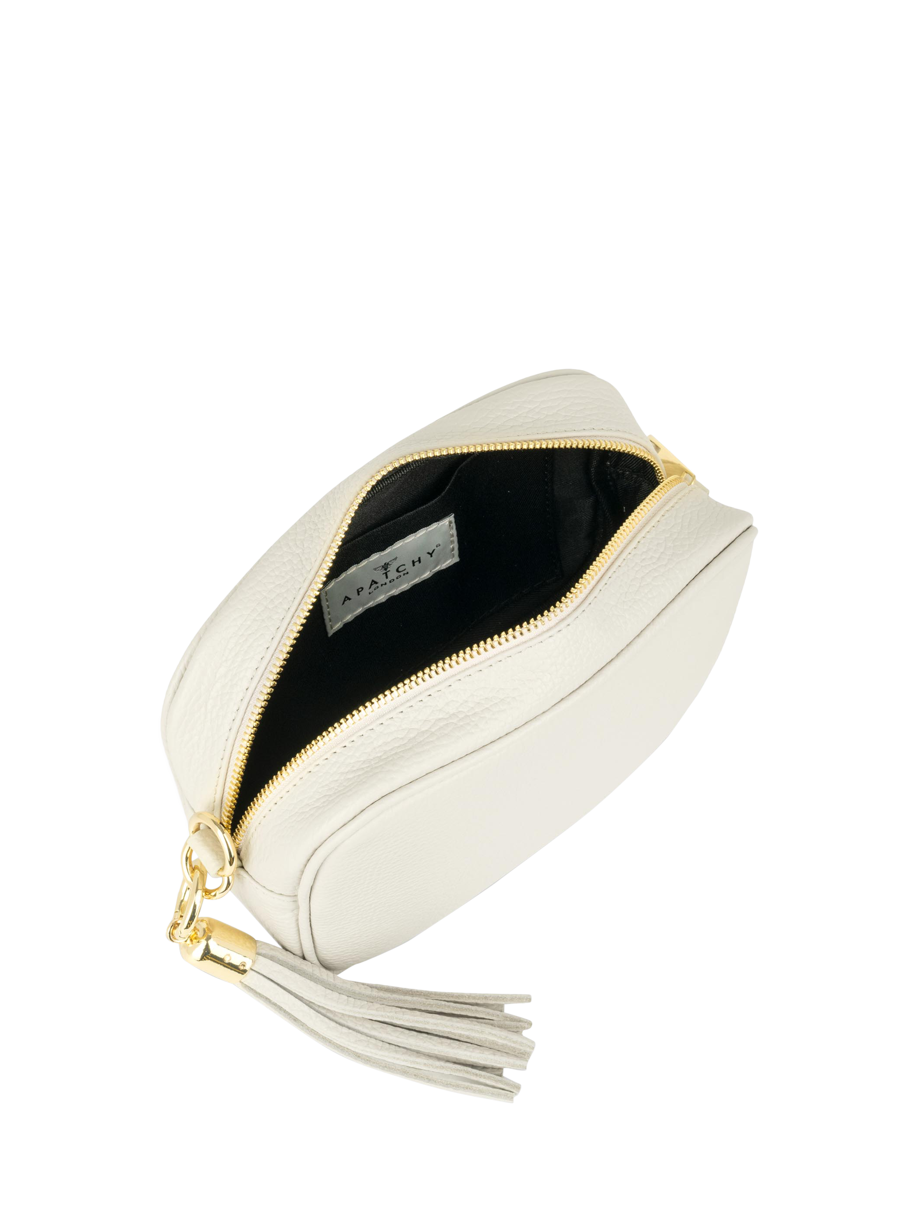 Product image 4 of 5, which shows Apatchy London Leather Crossbody Camera Bag, Stone