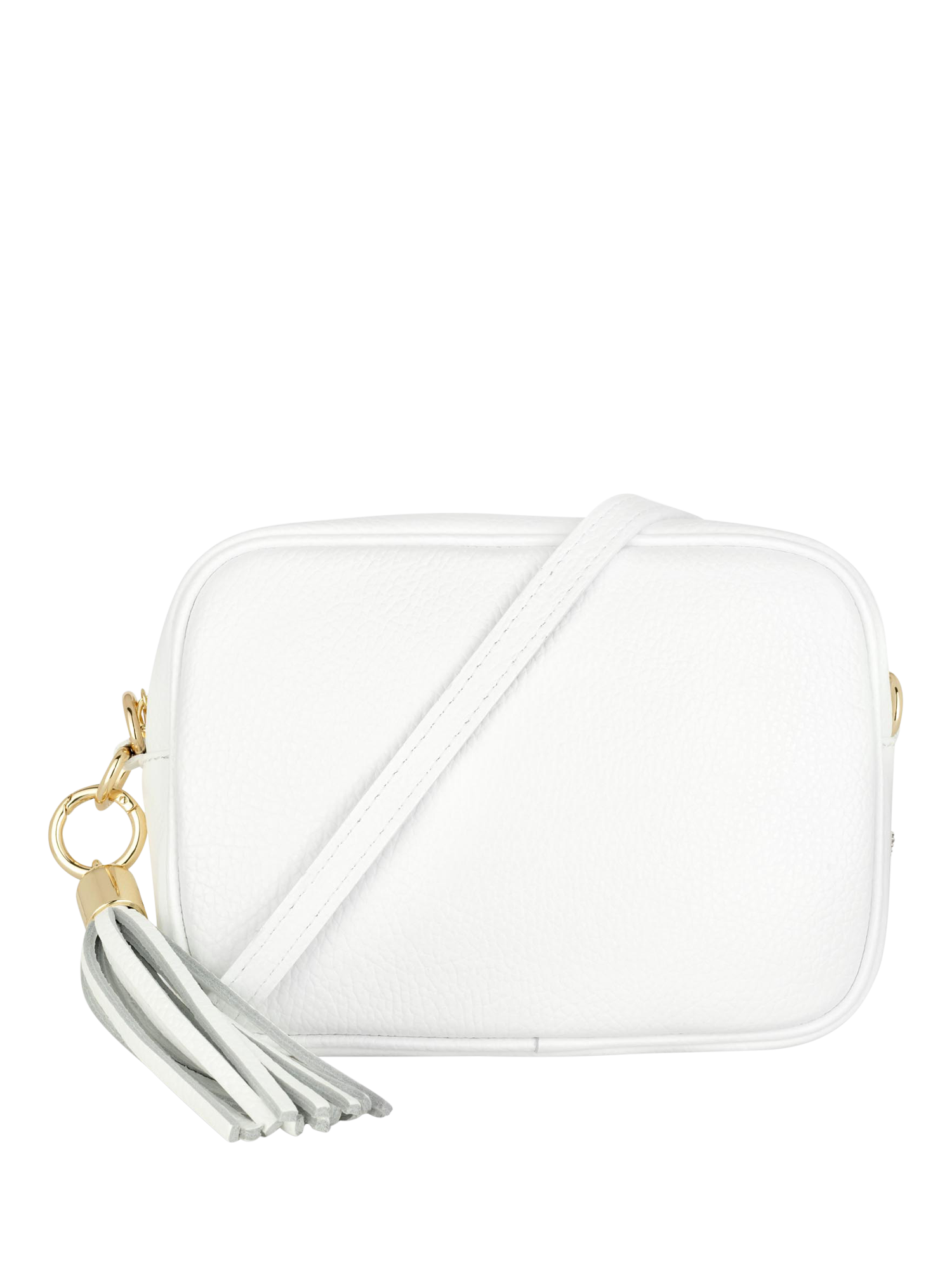 Product image 1 of 5, which shows Apatchy London Leather Crossbody Camera Bag, White