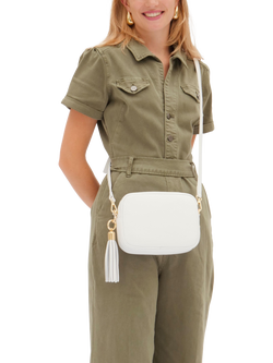 Apatchy London Leather Crossbody Camera Bag - view 2, White