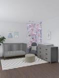 Little Seeds Haven Cotbed and 6-Drawer Changing Table Dresser, Grey