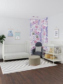 Little Seeds Ivy Cot & Changing Table Set, 2 Piece, White, White