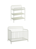 Little Seeds Ivy Cotbed & Changing Table Set, 2 Piece, White