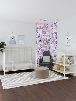 Little Seeds Ivy Cotbed & Changing Table Set, 2 Piece, White, White