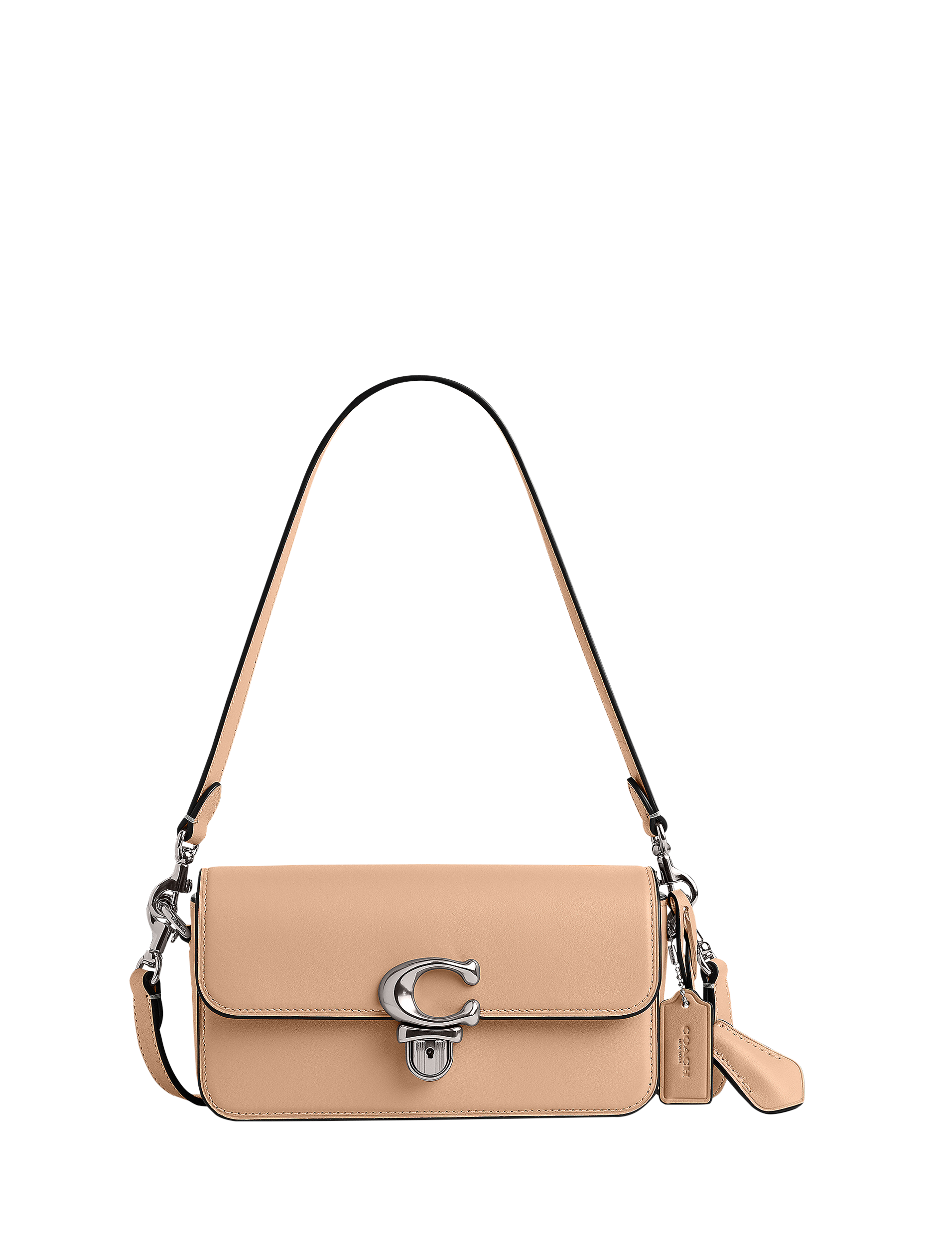 Product image 1 of 5, which shows Coach Glove Tanned Leather Shoulder Bag, Beige