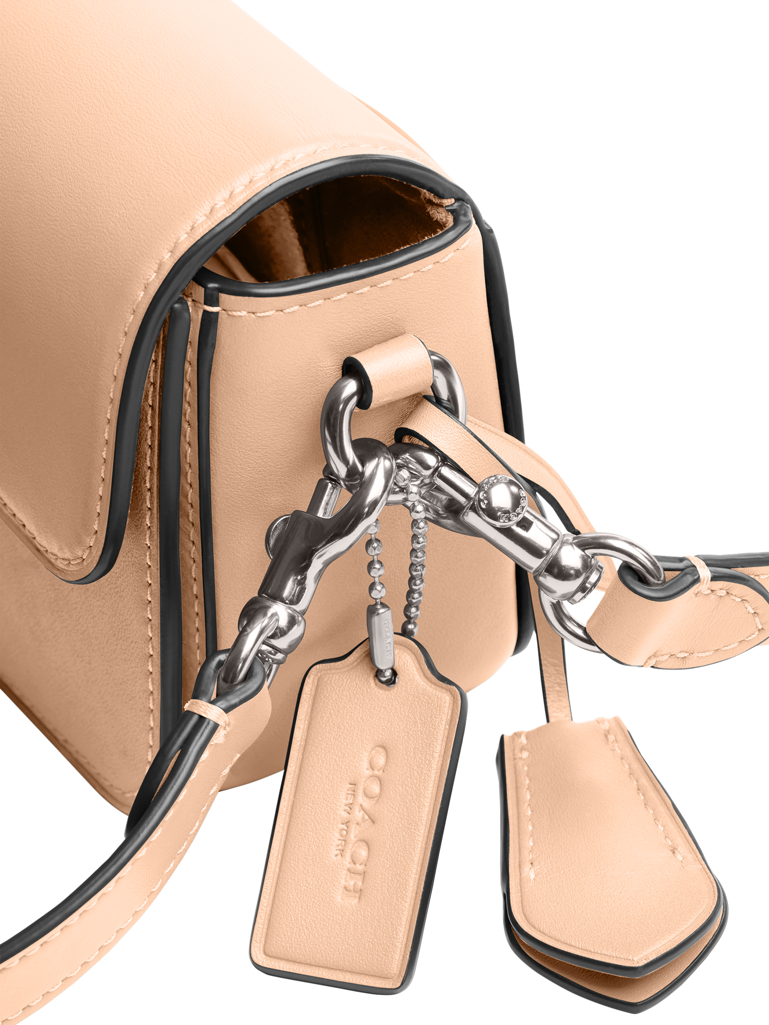 Product image 4 of 5, which shows Coach Glove Tanned Leather Shoulder Bag, Beige