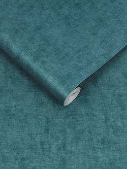 Graham & Brown Organdy Silk Wallpaper - view 2, Teal