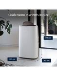 De'Longhi Pinguino AP120 GentleJet Air Conditioner, White & Ivory