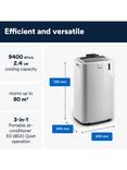 De'Longhi Pinguino EM82 Air Conditioner, White