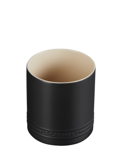 Le Creuset Stoneware Utensil Jar, 1.1L - view 2, Matte Black