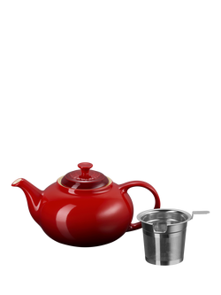 Le Creuset Stoneware Infuser Teapot,1.3L, Cerise, Cerise