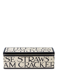 Emma Bridgewater Black Toast Crackers Long Deep Rectangular Tin, 1.68L, Black/White