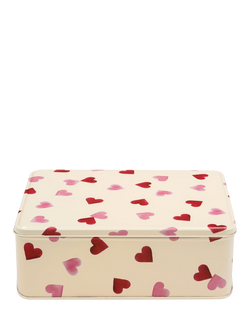 Emma Bridgewater Pink Hearts Deep Rectangular Tin, Multi