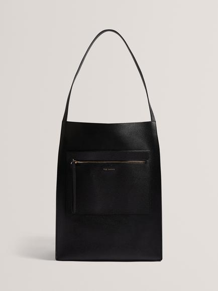 Ted Baker Tammila Large Shopper Leather Tote Bag, Black