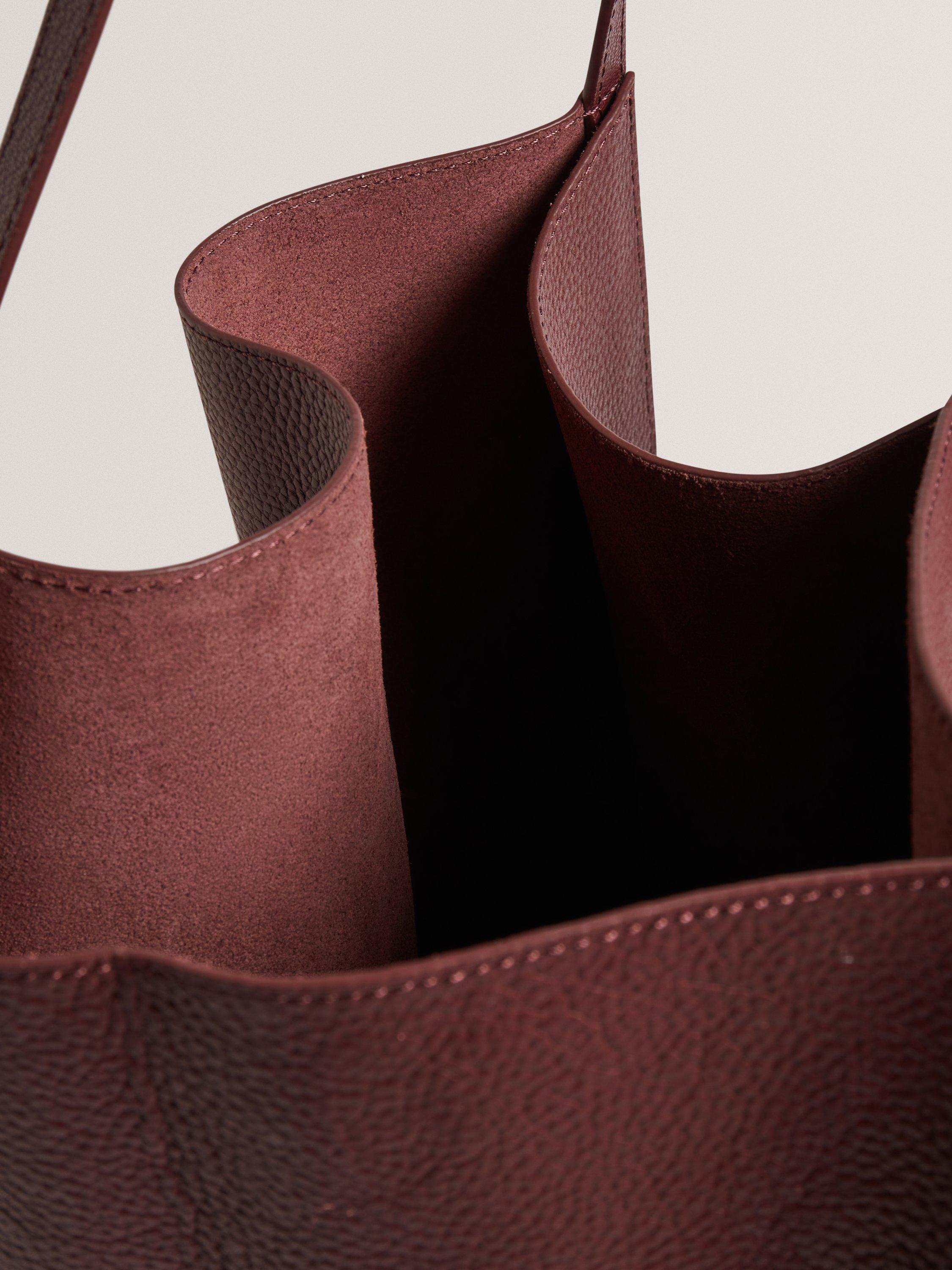 Product image 4 of 6, which shows Ted Baker Tammila Large Shopper Leather Tote Bag, Burgundy