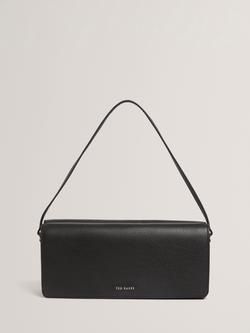 Ted Baker Twyyla Leather Shoulder Bag, Khaki, Black