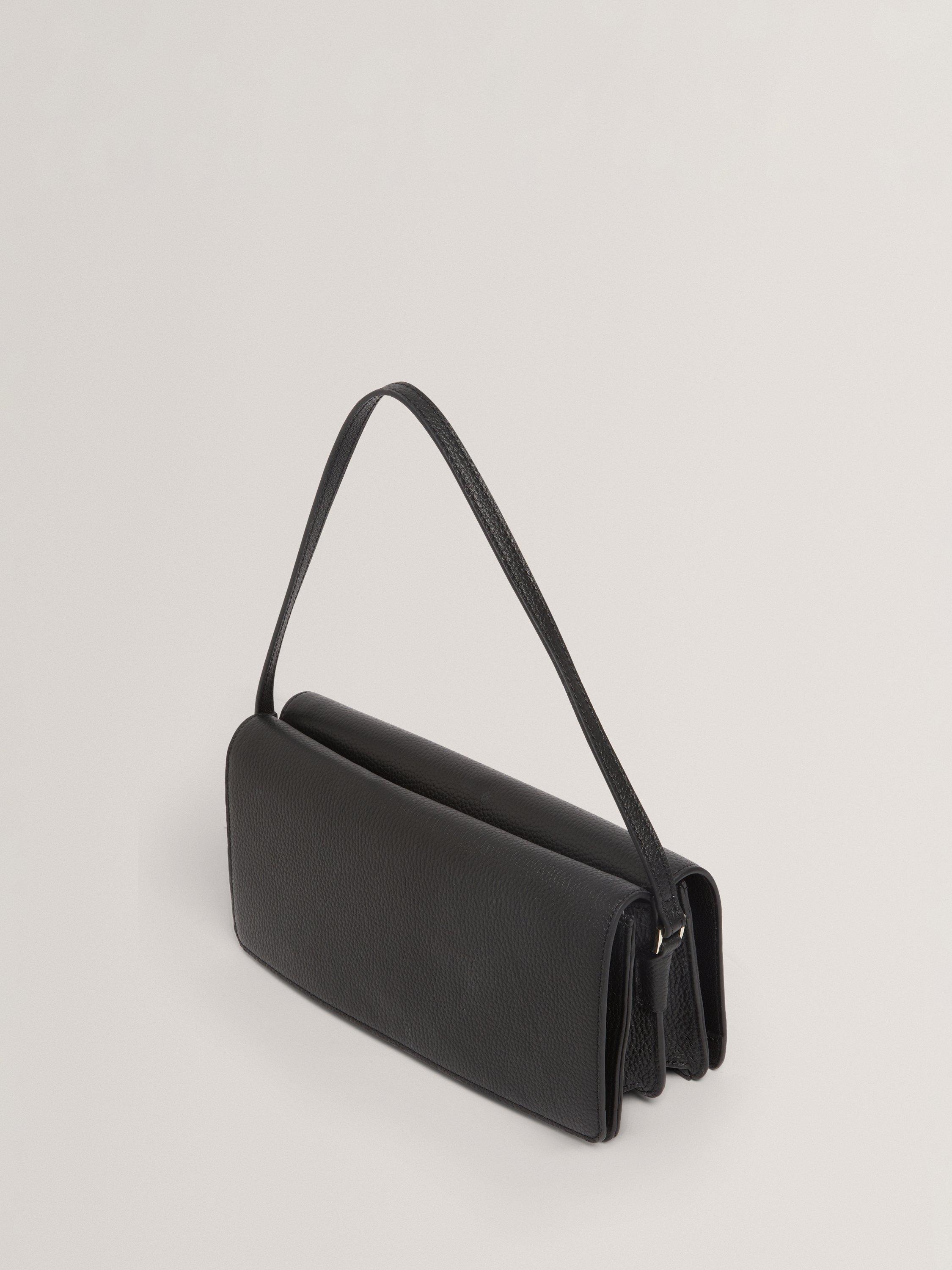 Product image 2 of 6, which shows Ted Baker Twylla Leather Shoulder Bag, Black