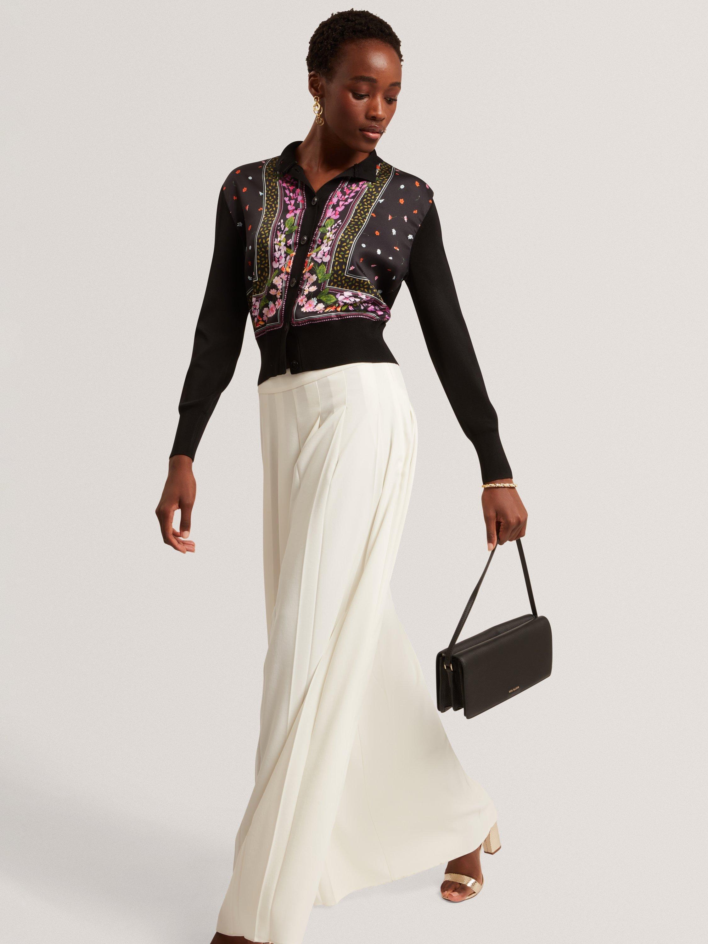 Product image 4 of 6, which shows Ted Baker Twylla Leather Shoulder Bag, Black
