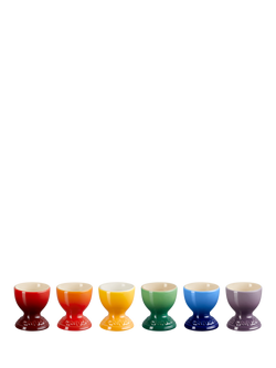 Le Creuset Stoneware Egg Cup, Set of 6, Rainbow, Rainbow