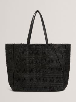 Ted Baker Periree Raffia Tote Bag, Black