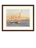 Tate + John Lewis Emily Sargent 'Boats on the Nile, Luxor' Framed Print, 43 x 53cm