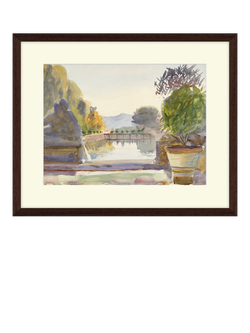 Tate + John Lewis Emily Sargent 'Lakes & Trees' Framed Print, 43 x 53cm, Green / Blue