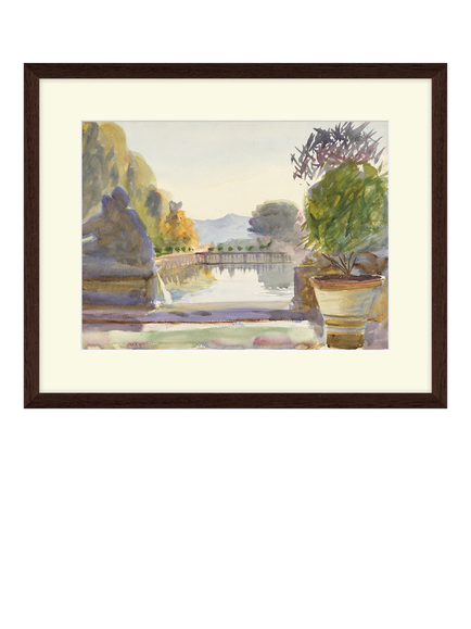 Tate + John Lewis Emily Sargent 'Lakes & Trees' Framed Print, 43 x 53cm, Green / Blue